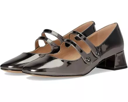 Туфли COACH Angelina Metallic Leather Mary Jane, цвет Anthracite