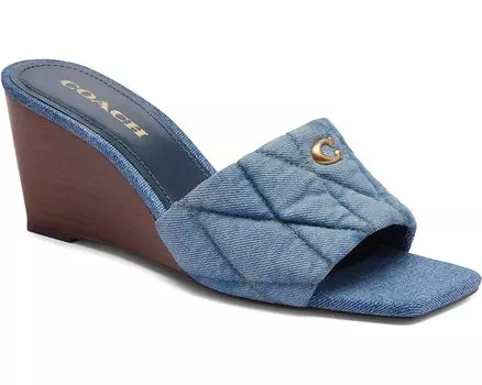 Туфли COACH Emma Quilted Denim Wedge, цвет Indigo Denim