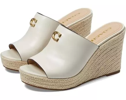 Туфли COACH Gloria Leather Wedge, цвет Chalk
