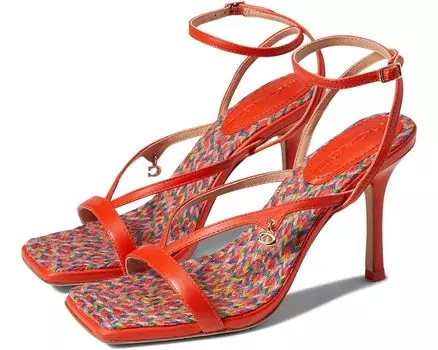 Туфли COACH Kaia Leather Sandal, цвет Red Orange