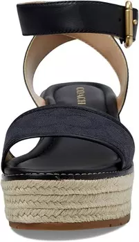 Туфли COACH Katherine Signature C Canvas Espadrille, черный