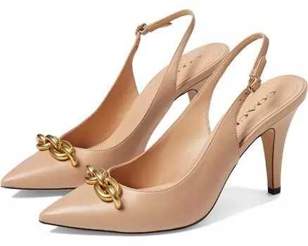 Туфли COACH Sadie Leather Slingback Pump, цвет Beechwood