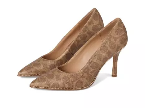 Туфли COACH Samantha Signature Coated Canvas Pumps, желто-коричневый