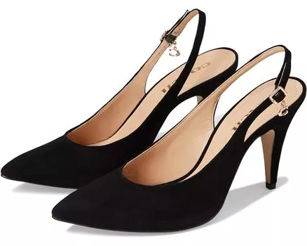 Туфли COACH Sutton Suede Slingback Pump, черный