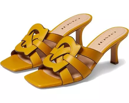 Туфли COACH Tillie Leather Sandal, цвет Yellow Gold