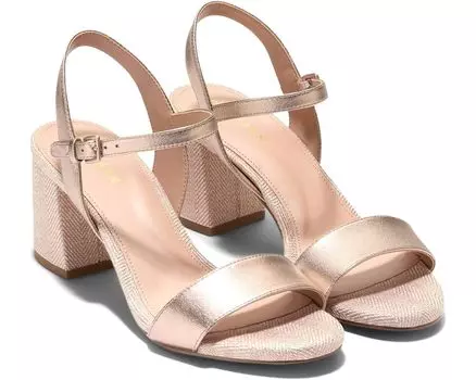 Туфли Cole Haan Josie Block Heel Sandal (65 mm), цвет Rose Gold Leather
