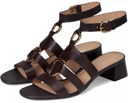 Туфли Cole Haan Lyanna Link Ankle Strap Sandals, цвет Dark Chocolate Leather