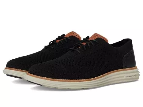 Туфли Cole Haan Original Grand Remastered Stitchlite Oxford, цвет Black/British Tan/Silver Lining