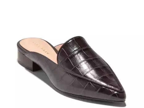 Туфли Cole Haan Piper Mule, темно-коричневые с крокодиловым принтом