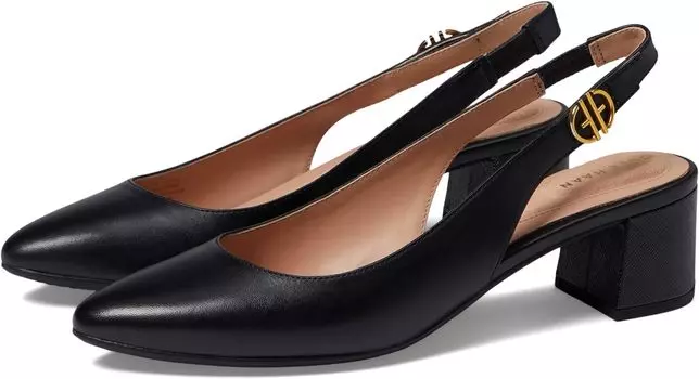 Туфли Cole Haan The Go-To Slingback Pump 45 mm, цвет Black Leather