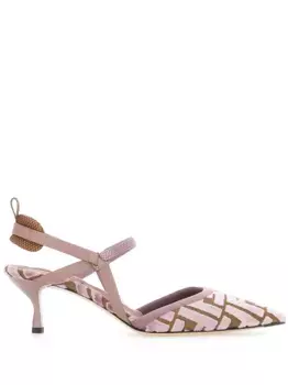 Туфли Colibri Lite 55 с ремешком на пятке FENDI, розовый