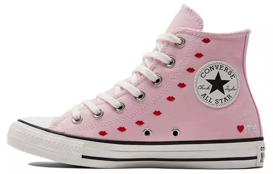 Кеды Converse Chuck Taylor All Star Hi Embroidered Hearts Pink Women's