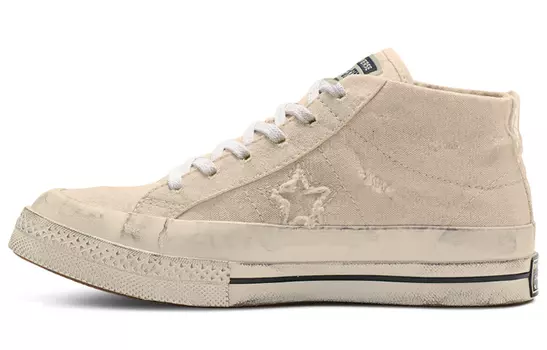Кеды женские Converse One Star высокие, бежевый