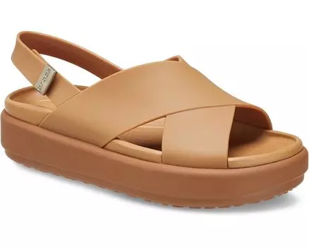 Туфли Crocs Brooklyn Luxe Cross Strap, цвет Tan/Tan