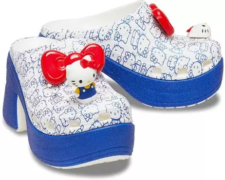 Туфли Crocs Hello Kitty Siren Clog, белый
