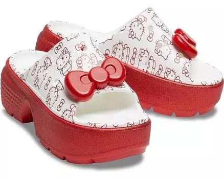 Туфли Crocs Hello Kitty Stomp Slide, белый