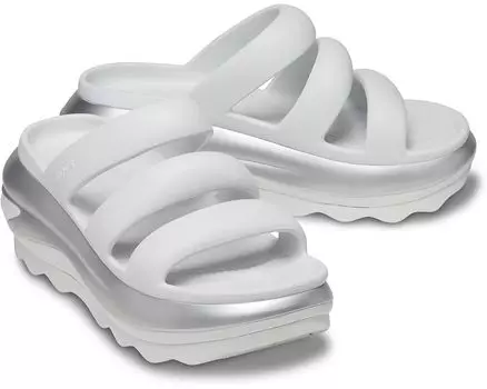 Туфли Crocs Mega Crush Triple Strap Sandal, цвет Moonlight/Silver Metallic