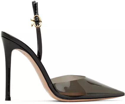 Туфли D'Orsay 85 с черной лентой Gianvito Rossi