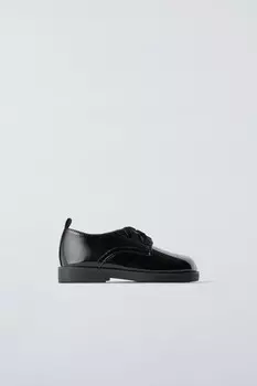 Туфли-дерби bow ZARA, черный