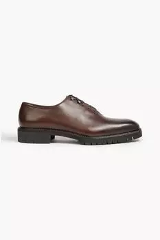 Туфли дерби из шагреневой кожи с мешковиной FERRAGAMO, коричневый