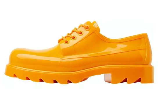 Туфли-дерби резиновые Bottega Veneta Stride Tangerine, оранжевый