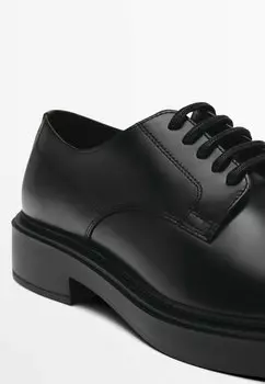 Туфли DERBY Massimo Dutti, черный
