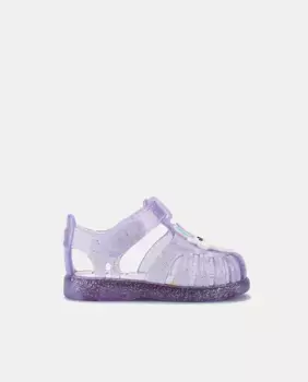Туфли для девочек-крабов с узором единорога и застежкой-липучкой Igor, сиреневый