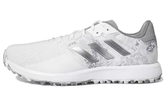 Туфли для гольфа мужские низкие белые/серые Adidas
