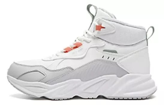 Туфли для повседневной носки женские высокие белые/серые Xtep