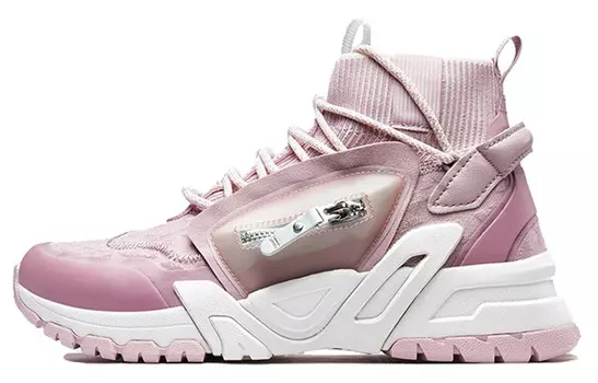 Туфли для повседневной носки женские высокие розовые/белые Xtep