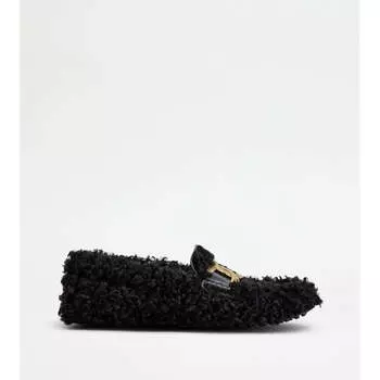 Туфли для вождения Кейт Гоммино из искусственного меха и кожи TOD's, черный