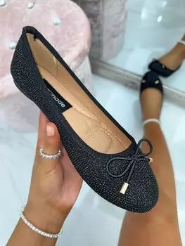 Туфли Dolly с кристаллами Bonny Bow Love Lemonade, черный