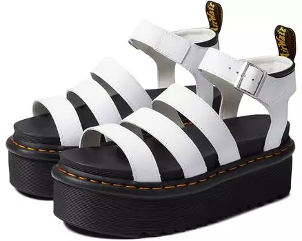 Туфли Dr. Martens Blaire Quad, цвет White Hydro Leather