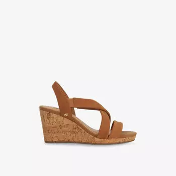 Туфли Dune Kamies кожаные на пробковой платформе, коричневый