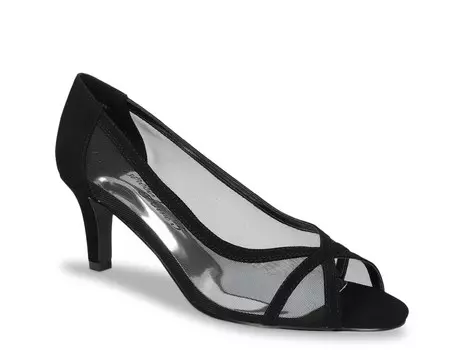 Туфли Easy Street замшевые с открытым носком, черный