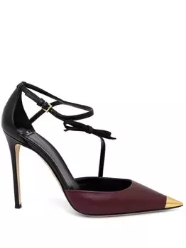 Туфли Elisabetta Franchi 105 мм из двухцветной кожи, черный