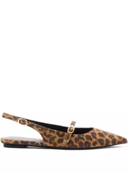 Туфли Emilia с заостренным носком и ремешком на пятке Stuart Weitzman, коричневый