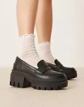 Туфли Everleigh на массивном каблуке из черной кожи Timberland