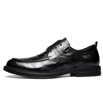 Туфли FAPAI Dress Shoes Men Low-Top, черный