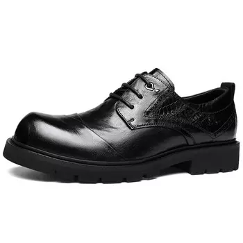 Туфли FAPAI Dress Shoes Men Low-Top, черный