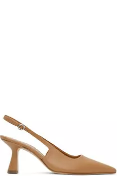 Туфли Fernanda из загорелой кожи с открытой пяткой на каблуке Aeyde