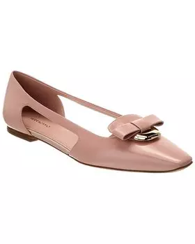 Туфли Ferragamo Terea из кожи на плоской подошве Salvatore Ferragamo, розовый