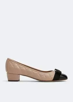 Туфли FERRAGAMO Vara bow pumps, черный