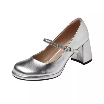 Туфли FLOWERSKAM Mary Jane Shoes Women's, серебряный
