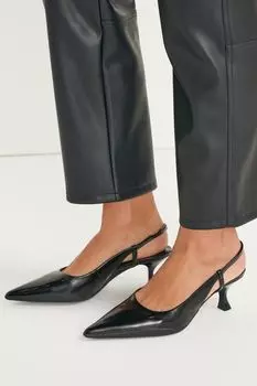 Туфли Forever Comfort на каблуке-уточке и ремешке на пятке Next, черный