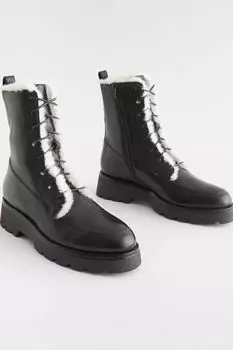 Туфли Forever Comfort на шнуровке на толстой подошве Next, черный