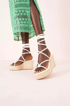 Туфли Forever Comfort на высокой танкетке и ремешках Next, белый