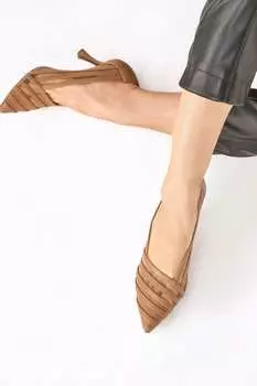 Туфли Forever Comfort на высоком каблуке с ремешками и сеткой Next, бежевый