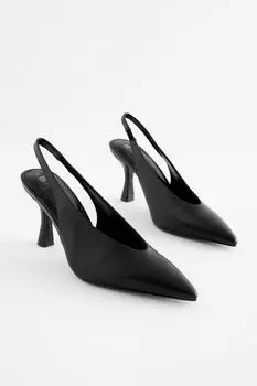 Туфли Forever Comfort с острым носком и ремешком на пятке Next, черный
