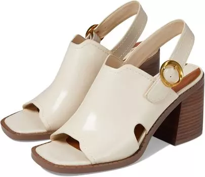 Туфли Franco Sarto Amy Slingback Block Heel Pep Toe Sandals, цвет Vanilla White Smooth
